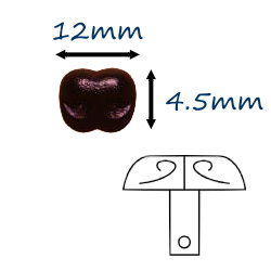 啡色塑膠狗鼻 12mm