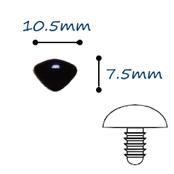 黑色三角塑膠鼻10.5mm