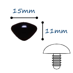 黑色三角塑膠鼻15mm