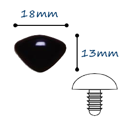 黑色三角塑膠鼻18mm