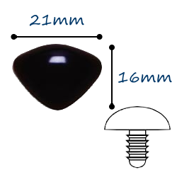 黑色三角塑膠鼻21mm