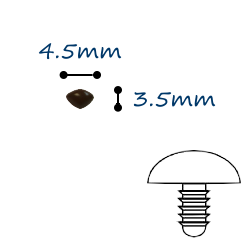 啡色三角塑膠鼻 4.5mm