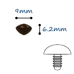 啡色三角塑膠鼻 9mm