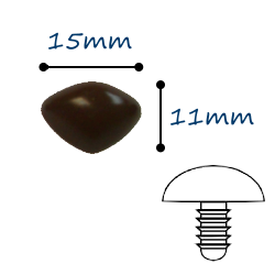 啡色三角塑膠鼻15mm