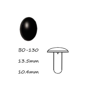 黑色橢圓形塑膠公仔眼 13mm