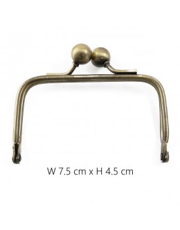 Hamanaka H207-018-4 No-sew Purse Frame (Bronze)
