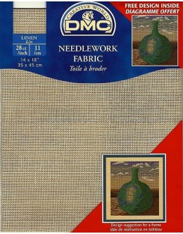 DMC 28 ct Linen Pre-cut Fabric Color 739 35x45cm (14 X 18)