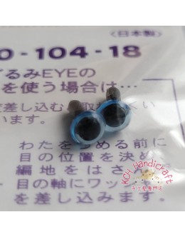 Hamanaka H220-104-18 透明藍色水晶眼 (4.5mm)