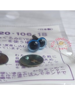 Hamanaka H220-106-18 透明藍色水晶眼 (6mm)