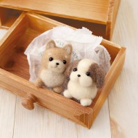 [H441-341] Hamanaka Felt Wool kit - Corgi & Shih Tzu