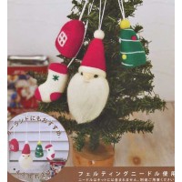 [H441-401] Hamanaka 羊毛氈材料包 - 聖誕老人和聖誕主題的裝飾品