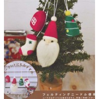 [H441-401] Hamanaka Felt Wool kit - Santa Claus & Christmas decorations