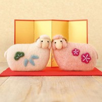 [H441-405] Hamanaka 羊毛氈材料包 - 松竹梅夫婦新年羊
