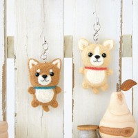 [H441-420] Hamanaka Felt Wool kit - Shiba & Chihuahua strap