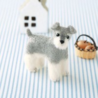 [H441-423] Hamanaka Felt Wool kit - Miniature Schnauzer