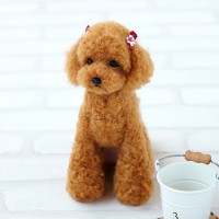 [H441-441] Hamanaka Real Felt Wool Mascot Dog Toy Poodle Kit