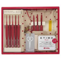 Tulip TED-001 ETIMO Red Crochet Set with Cushion Grip