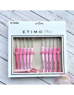 Tulip TEL-001 ETIMO Rose Lace Hook & Crochet Hook with Cushion Grip Set