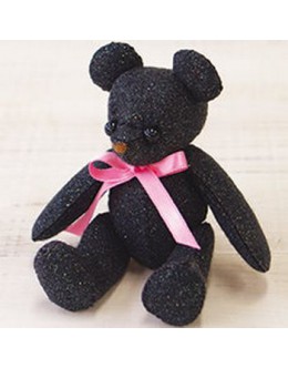 Sun Felt LB-6 Black Lame Bear Felt Craft kit