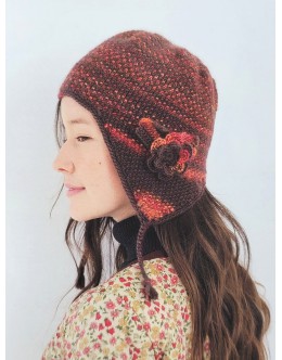 Knitting Hat With Floral Motif Kit